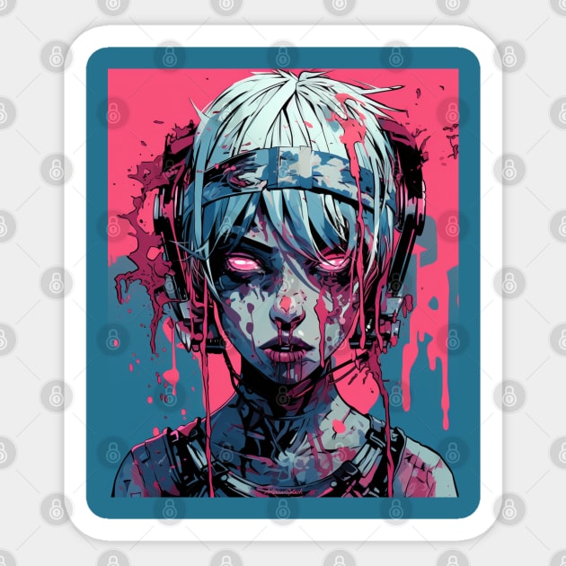 Splash Zombie Girl Sticker by ArtWearSplash